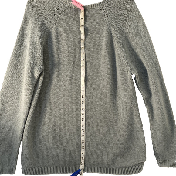 Rock & Republic Women's Knit Sweater XL Long Sleeve Green Crew Neck - Picture 5 of 7